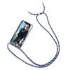 iPhone Handkette und transparente Hülle blue mix mit Kordel zum umhängen