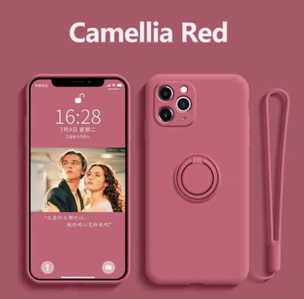 iPhone 12 & 12Pro Handyhülle mit Ringhalter Camilla Red
