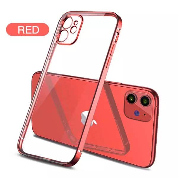 iPhone 12 Pro Max Luxury Clear Handyhülle rot
