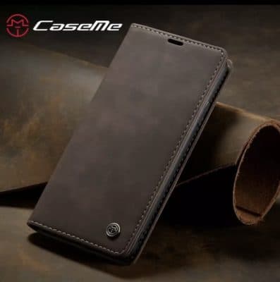 iPhone 11 Pro – Leder Flip Hülle magnetisch – Kaffee