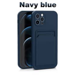 iPhone 12 Handyhülle mit Card holder in navy blue