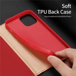 iphone 12 pro flip hülle mit tpu soft cover