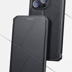 iphone 13 pro flip hülle magnetisch schwarz