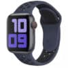 Apple Watch Silikon Sportarmband 38/40/41mm dunkelblau schwarz