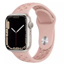 Apple Watch (42/44/45mm) Silikon Sportarmband Grösse SM pink oxford