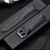 Apple Watch Armband aus echtem Kalbsleder schwarz