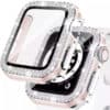 Apple Watch Schutzhülle mit Perlen pine silver