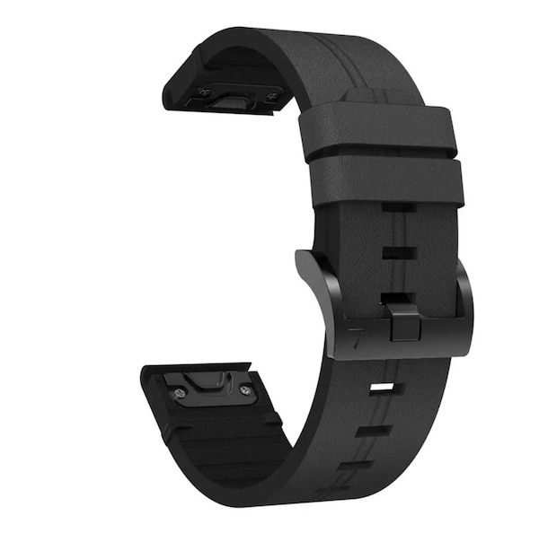 Garmin Echtleder Quickfit Armband 22mm in schwarz