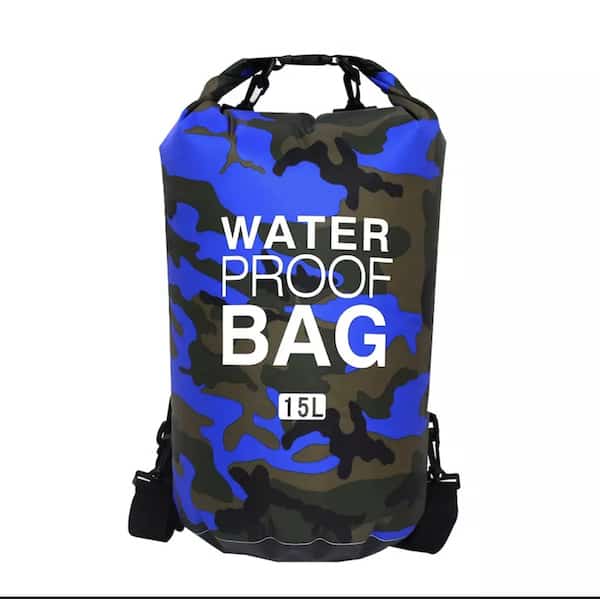 Wasserdichte Tasche 15l blau camouflage