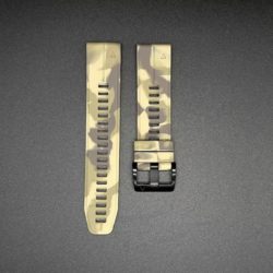 Garmin Silkon Quickfit Armband 22mm - camouflage sand mit schwarzem Verschluss