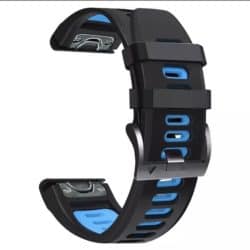 Garmin Silikon Quickfit Armband 22mm in schwarz hellblau