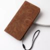 iPhone 14 Pro Max Leder Flip Cover - braun
