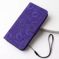 iPhone 14 Pro Max Leder Flip Cover - purple