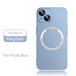 iPhone 14 Pro Max Handyhülle mit Panzerglasschutz für die Linsen in peak blau