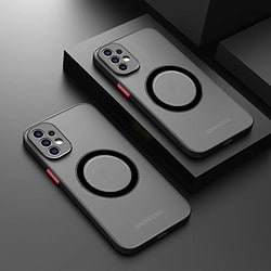 Samsung S23 Ultra MagSafe Handyhülle mit Kamerschutz in schwarz