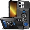 iPhone 14 Pro Hülle mit Kartenfach & Kameraständer - schwarz