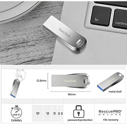 USB 3.1 Stick 32GB aus Metall in Silber