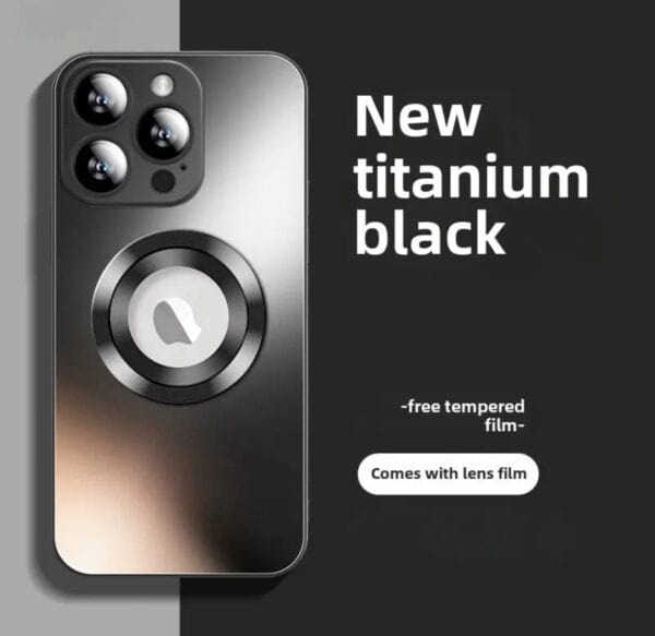 iPhone 16 Pro Max - Luxuriöse Hülle mit Kameraschutz - new titanium black