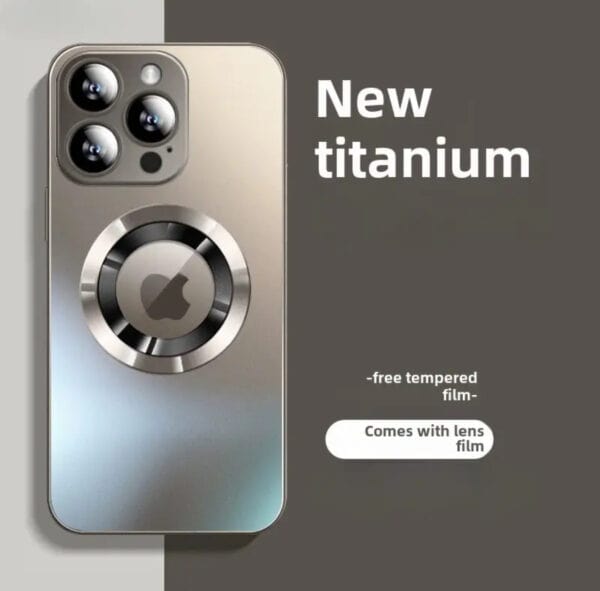 iPhone 16 Pro Max - Luxuriöse Hülle mit Kameraschutz - new titanium